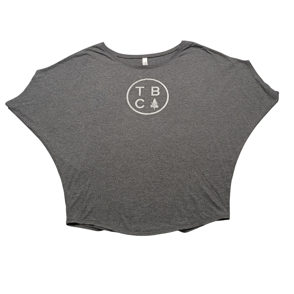 Bella Canvas Tee Womens XL Dolman Sleeve Tamarack Brewing Co Gray Graphic Shirt